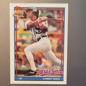 1991 Topps Sammy Sosa TOPPS #414 Baseball Card Chicago White Sox Nm